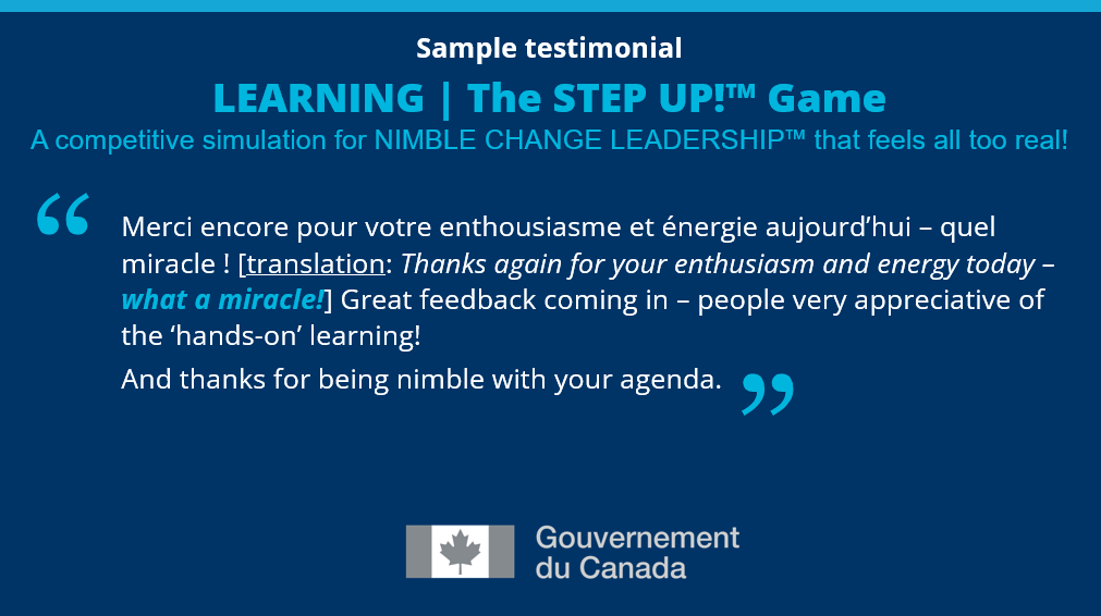 Sample testimonials about ORCHANGO’s learning program & services
