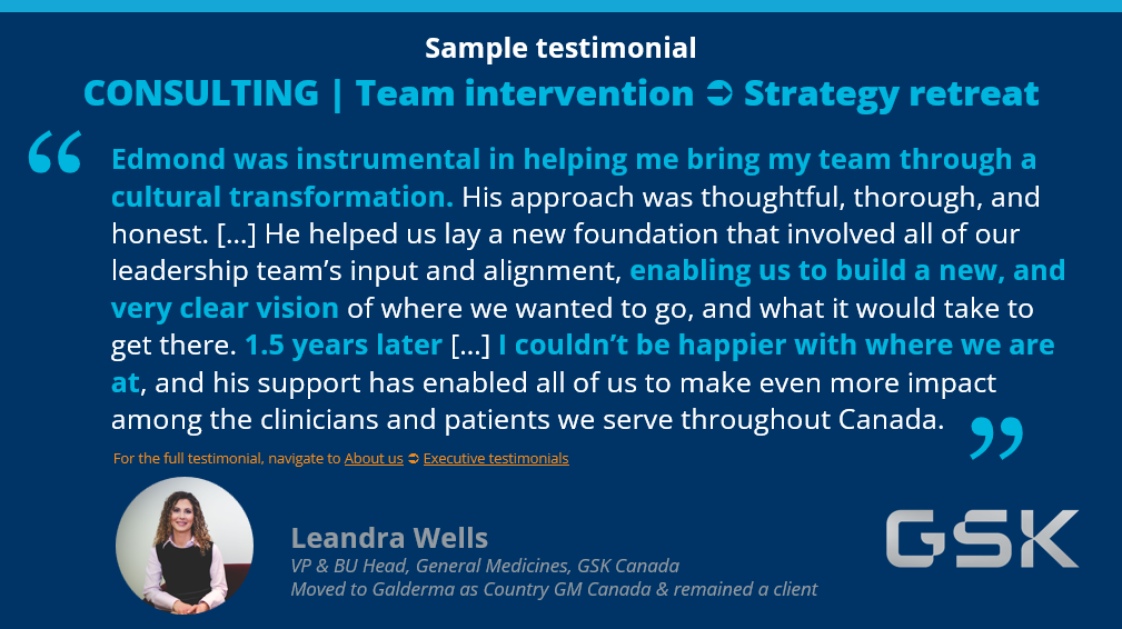 Sample testimonials about ORCHANGO’s consulting / advisory services