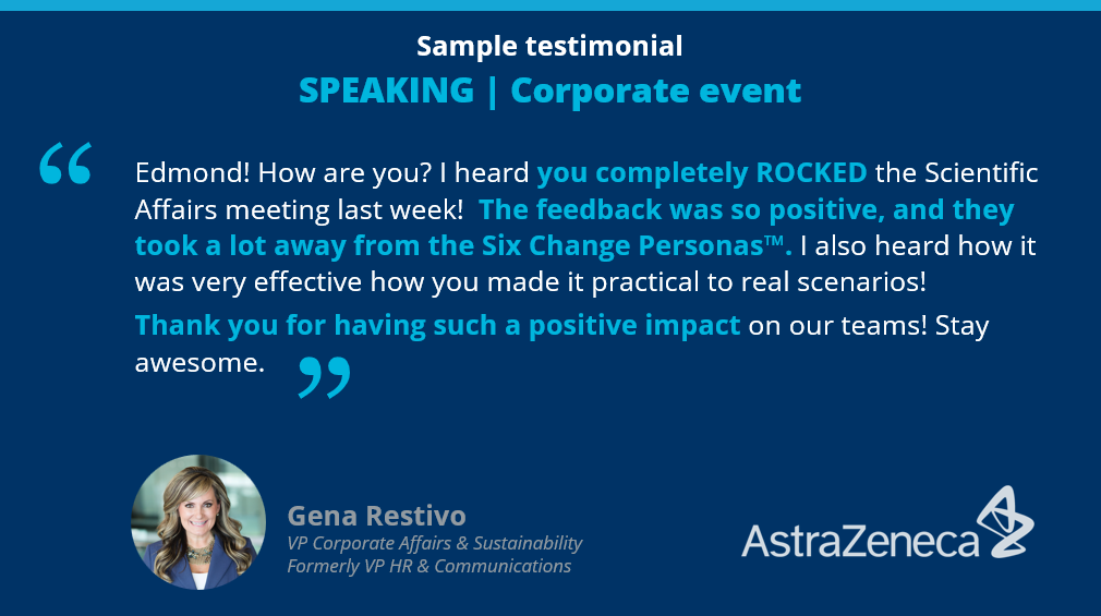 Sample testimonials about ORCHANGO’s consulting / advisory offerings
